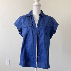 🍉 George Top Navy Blue Button down/up